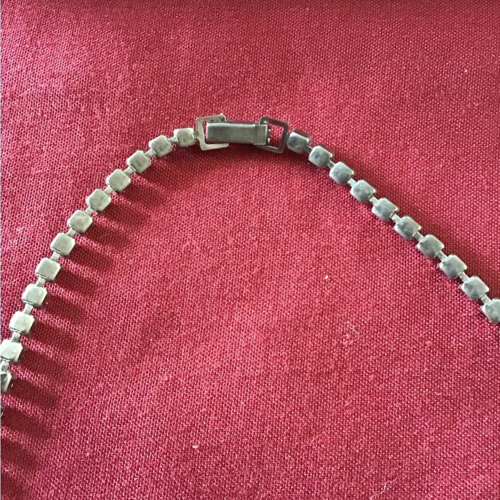Vintage Double Drop Rhinestone Necklace - Picture 5 of 5